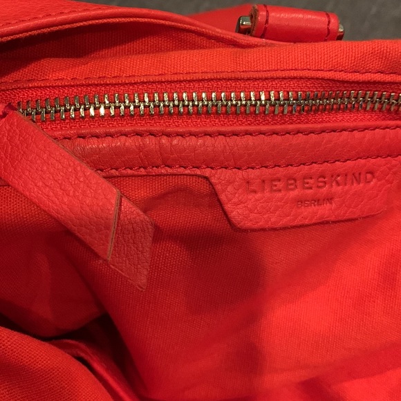 Liebeskind red leather hobo/bucket bag - Picture 8 of 9